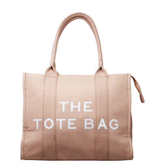 Stylish Medium Canvas Dusty Pink Tote Bag with Detachable Strap